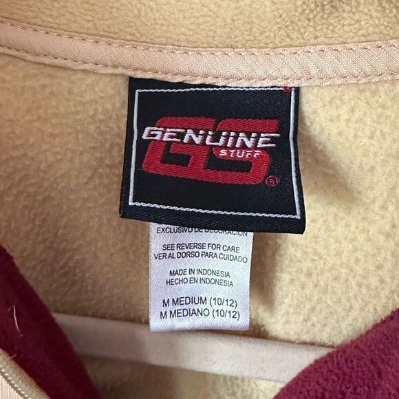 VTG Florida State FSU Fleece Full‎ Zip Jacket Boys M Garnett Gold Seminoles - Picture 3 of 12